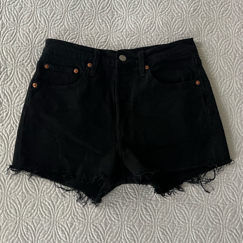 Levi’s 501 black jean shorts